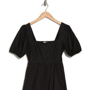 Astr Poplin Puff Sleeve Dress